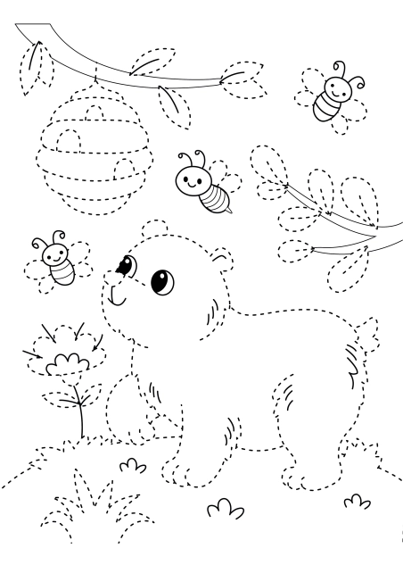 Обведи та розфарбуй "Дикі тварини" ( PDF )